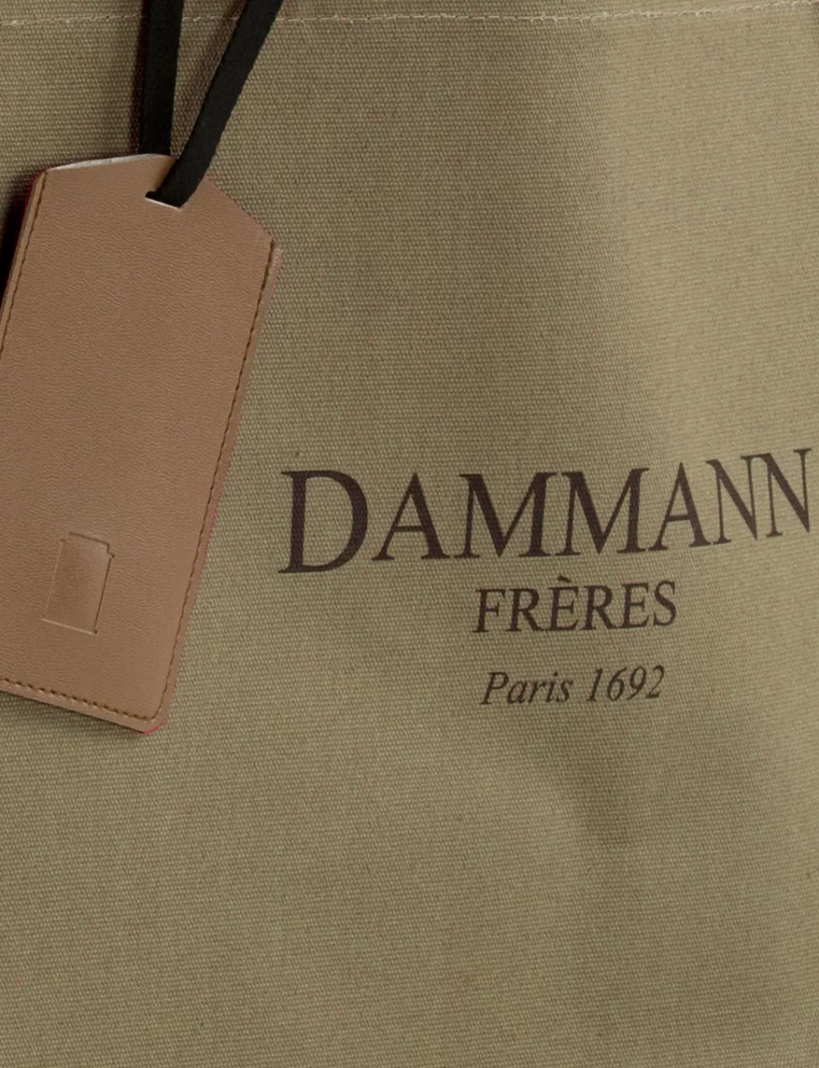 Collezione Casa | Piccoli Pensieri<DAMMANN Frères Shopping-bag in tela kaki-marrone